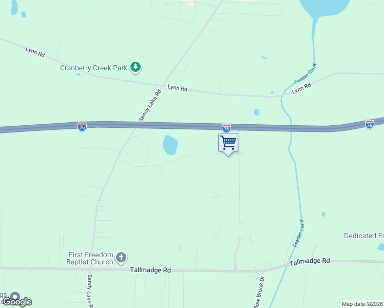 map of restaurants, bars, coffee shops, grocery stores, and more near 2337 Roberts Journey in Ravenna