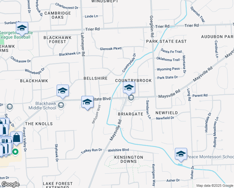 map of restaurants, bars, coffee shops, grocery stores, and more near 7611 Dunleith Court in Fort Wayne