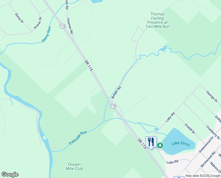 map of restaurants, bars, coffee shops, grocery stores, and more near 5916 Pennsylvania 115 in Blakeslee