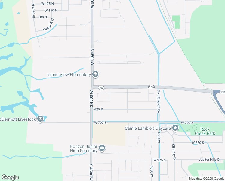 map of restaurants, bars, coffee shops, grocery stores, and more near 4356 West 475 South in West Point