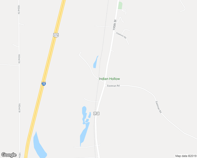 map of restaurants, bars, coffee shops, grocery stores, and more near 19115 Eastman Road in Pacific Junction