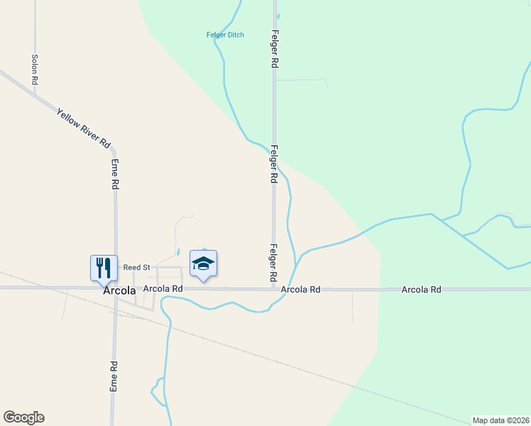 map of restaurants, bars, coffee shops, grocery stores, and more near 3407 Felger Road in Fort Wayne