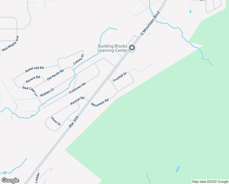 map of restaurants, bars, coffee shops, grocery stores, and more near 39 Washington Boulevard in Mountain Top