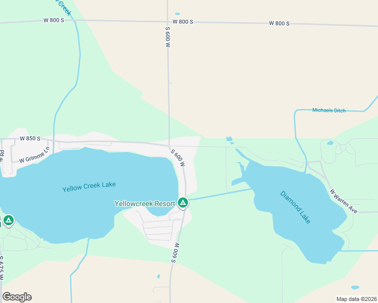 map of restaurants, bars, coffee shops, grocery stores, and more near 5925 West 850 South in Silver Lake