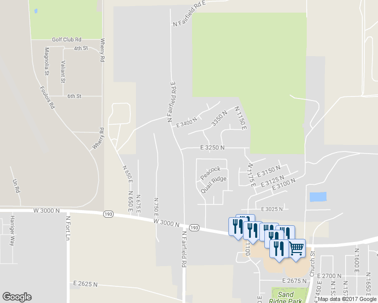 map of restaurants, bars, coffee shops, grocery stores, and more near 886 East 3250 North in Layton