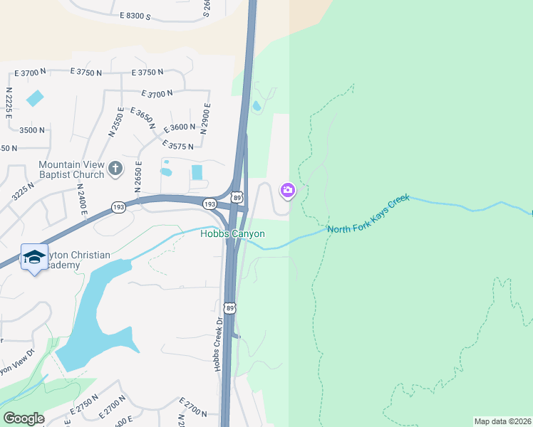 map of restaurants, bars, coffee shops, grocery stores, and more near 3261 Layton Ridge Drive in Layton
