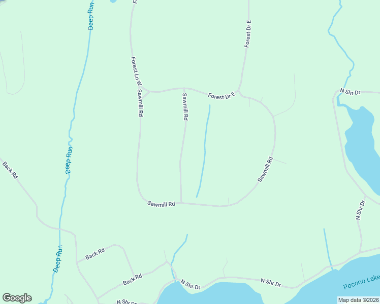 map of restaurants, bars, coffee shops, grocery stores, and more near Sawmill Road in Monroe County