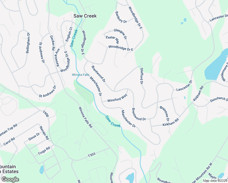 map of restaurants, bars, coffee shops, grocery stores, and more near 1902 Stafford Road in Bushkill