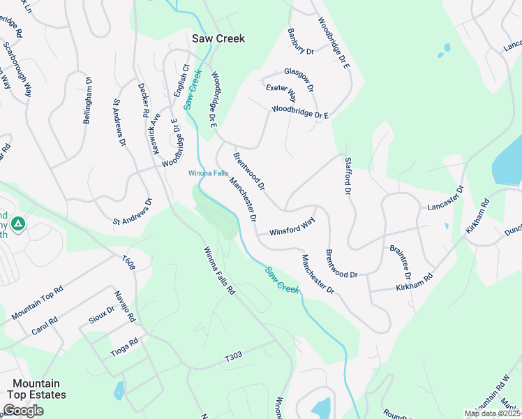 map of restaurants, bars, coffee shops, grocery stores, and more near 280 Manchester Drive in Saw Creek