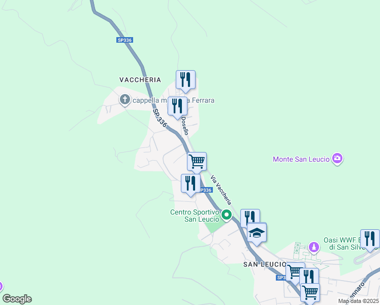 map of restaurants, bars, coffee shops, grocery stores, and more near Strada Statale 87 in Caserta