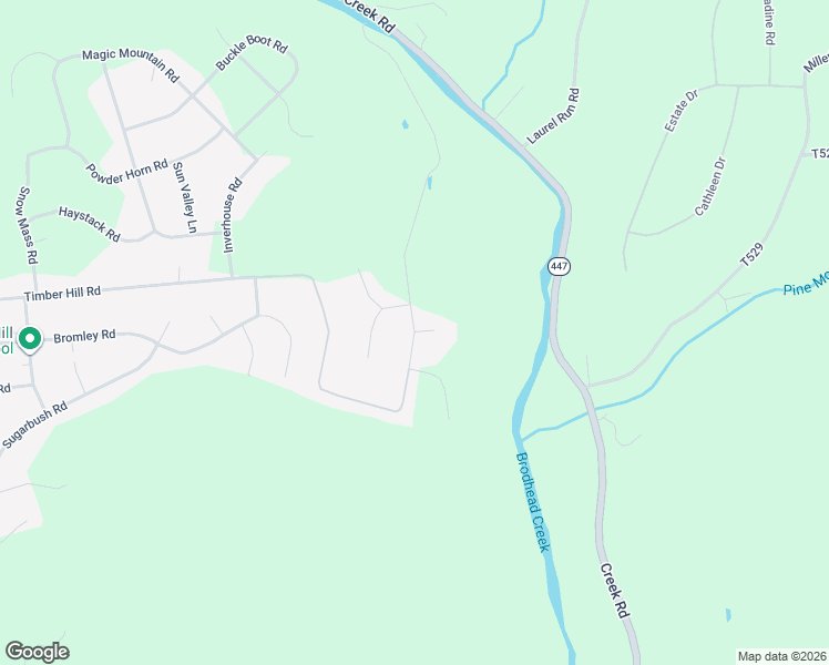 map of restaurants, bars, coffee shops, grocery stores, and more near 36 Timber Hill Road in Henryville