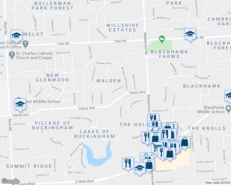 map of restaurants, bars, coffee shops, grocery stores, and more near 5924 Fitchburg Place in Fort Wayne