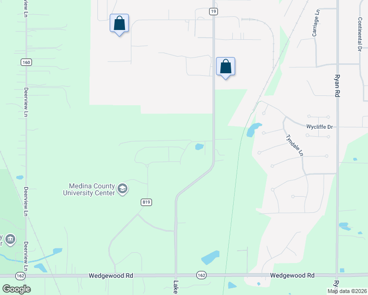 map of restaurants, bars, coffee shops, grocery stores, and more near 5777 Coneflower Drive in Medina