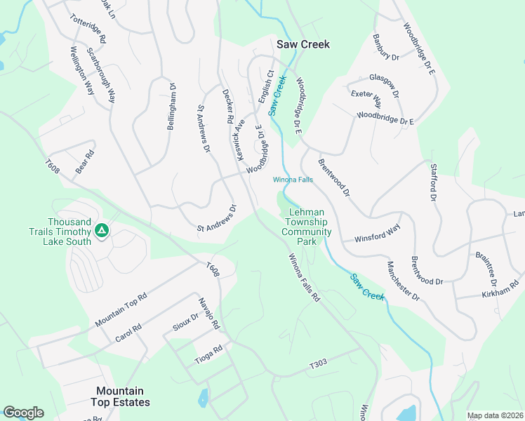 map of restaurants, bars, coffee shops, grocery stores, and more near 147 Falls Circle in Saw Creek