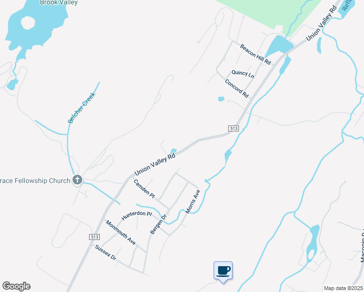 map of restaurants, bars, coffee shops, grocery stores, and more near 1025 Union Valley Road in West Milford