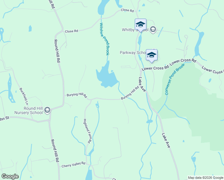 map of restaurants, bars, coffee shops, grocery stores, and more near 45 Burying Hill Road in Greenwich