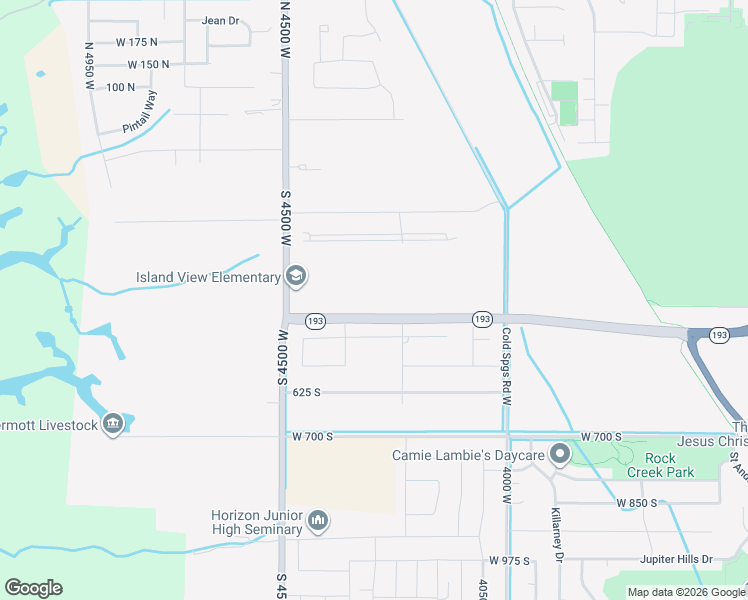 map of restaurants, bars, coffee shops, grocery stores, and more near 388 South 4300 West in West Point