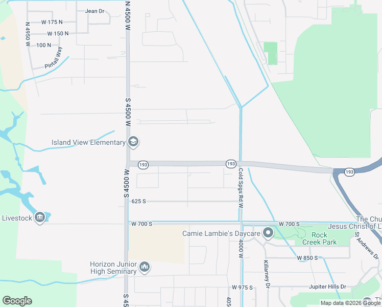 map of restaurants, bars, coffee shops, grocery stores, and more near 387 South 4250 West in West Point