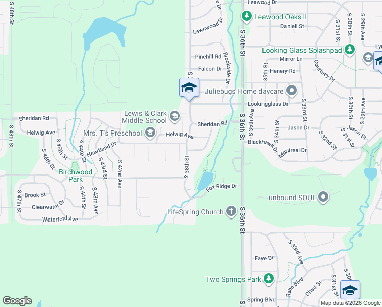map of restaurants, bars, coffee shops, grocery stores, and more near 13613 South 39th Circle in Bellevue