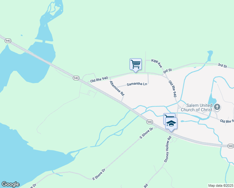 map of restaurants, bars, coffee shops, grocery stores, and more near 121 Altemose Road in Pocono Pines