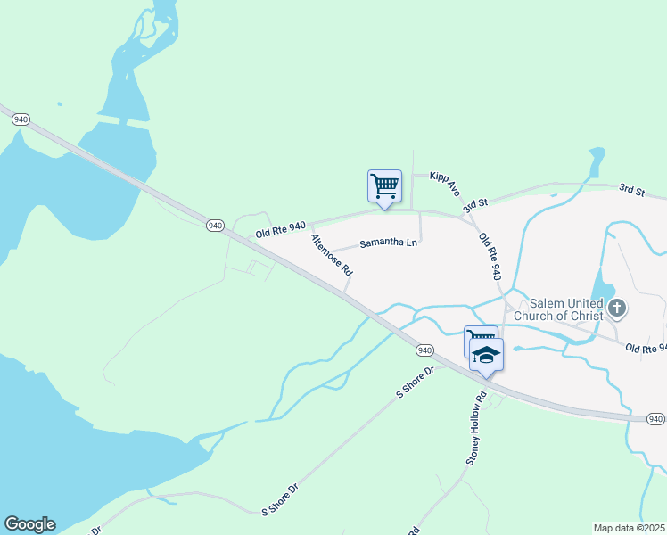 map of restaurants, bars, coffee shops, grocery stores, and more near 121 Altemose Road in Pocono Pines