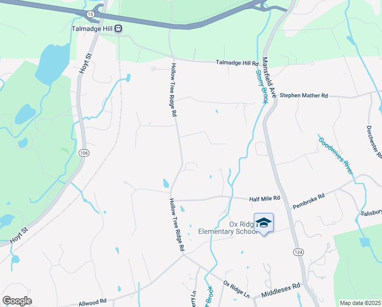 map of restaurants, bars, coffee shops, grocery stores, and more near 10 Bridle Trail in Darien
