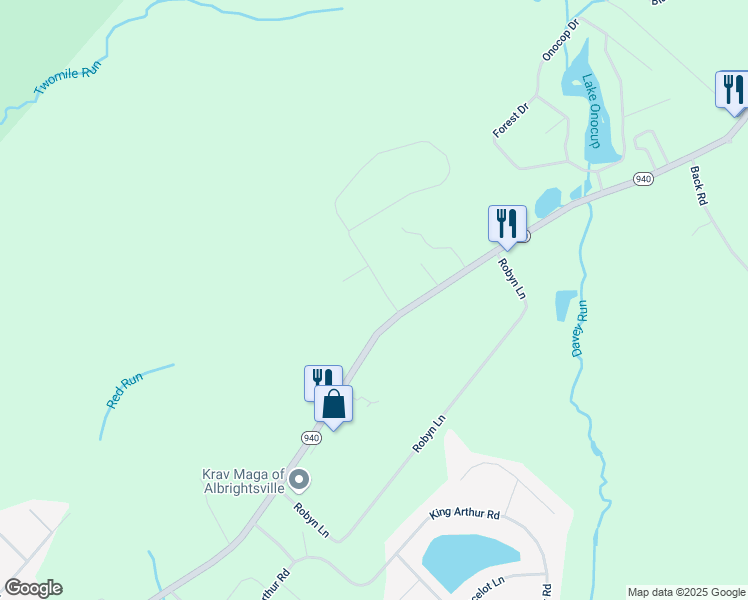 map of restaurants, bars, coffee shops, grocery stores, and more near South Oregon Trail in Monroe County