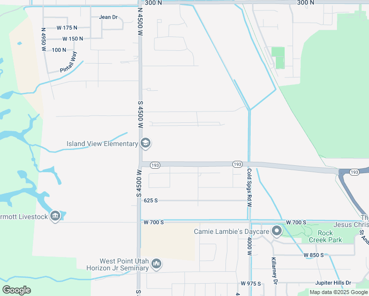 map of restaurants, bars, coffee shops, grocery stores, and more near 364 South 4300 West in West Point