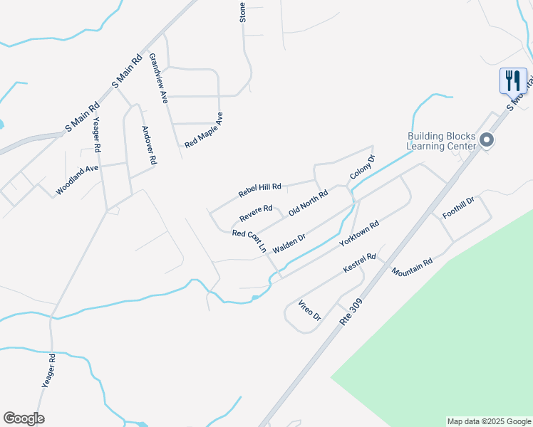 map of restaurants, bars, coffee shops, grocery stores, and more near 4 Revere Road in Mountain Top