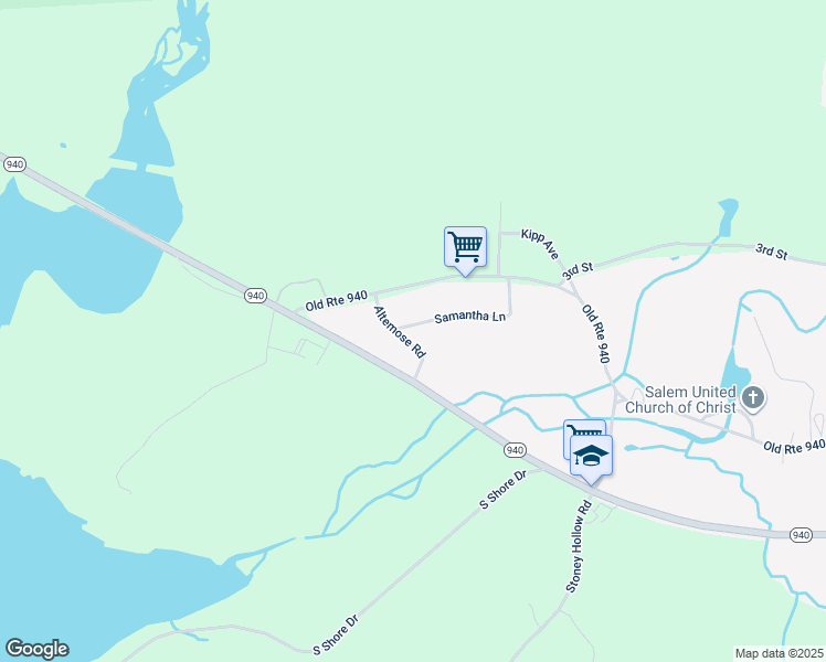 map of restaurants, bars, coffee shops, grocery stores, and more near 108 Samantha Ln in Pocono Pines