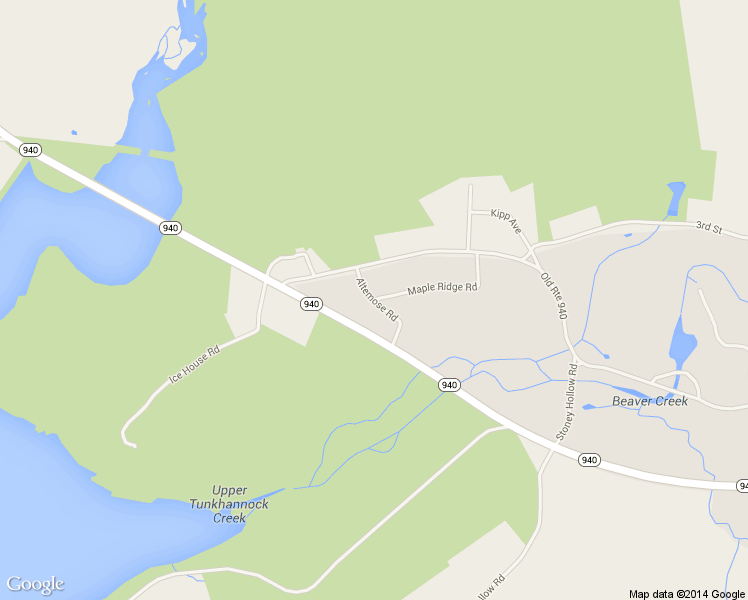 map of restaurants, bars, coffee shops, grocery stores, and more near Altemose Road in Pocono Pines