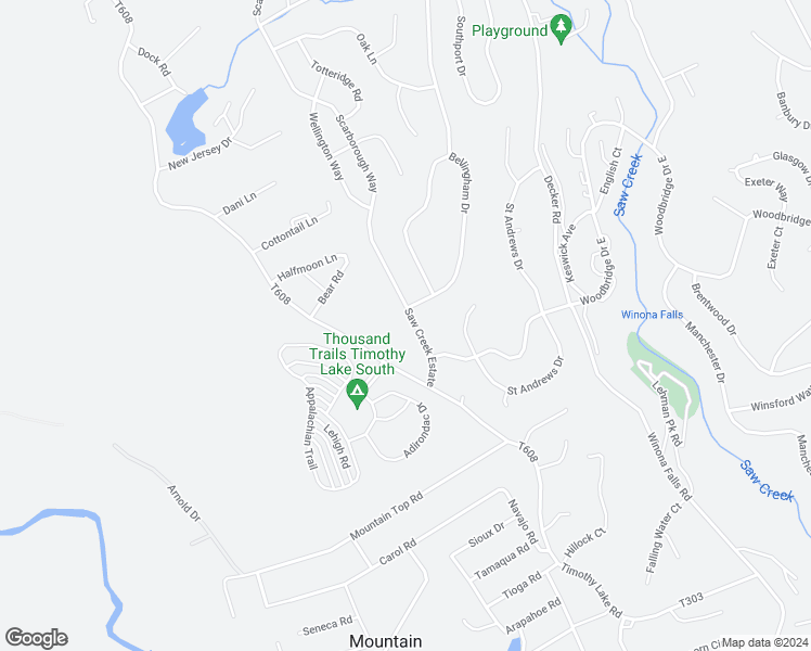 map of restaurants, bars, coffee shops, grocery stores, and more near 2270 Scarborough Way in Bushkill