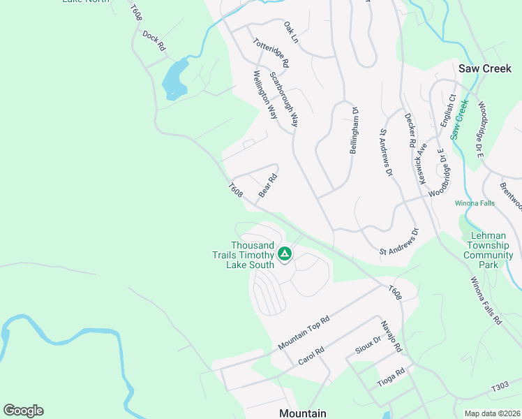 map of restaurants, bars, coffee shops, grocery stores, and more near Timothy Lake Road in East Stroudsburg
