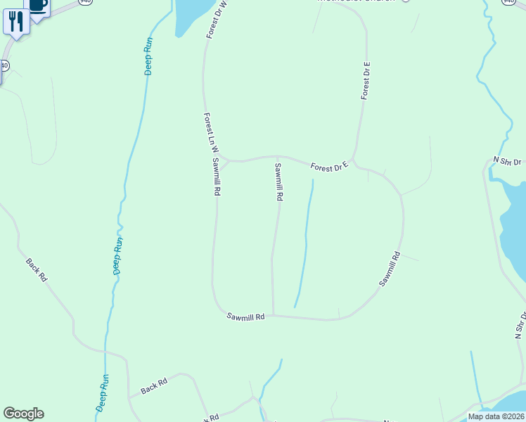 map of restaurants, bars, coffee shops, grocery stores, and more near in Pocono Pines