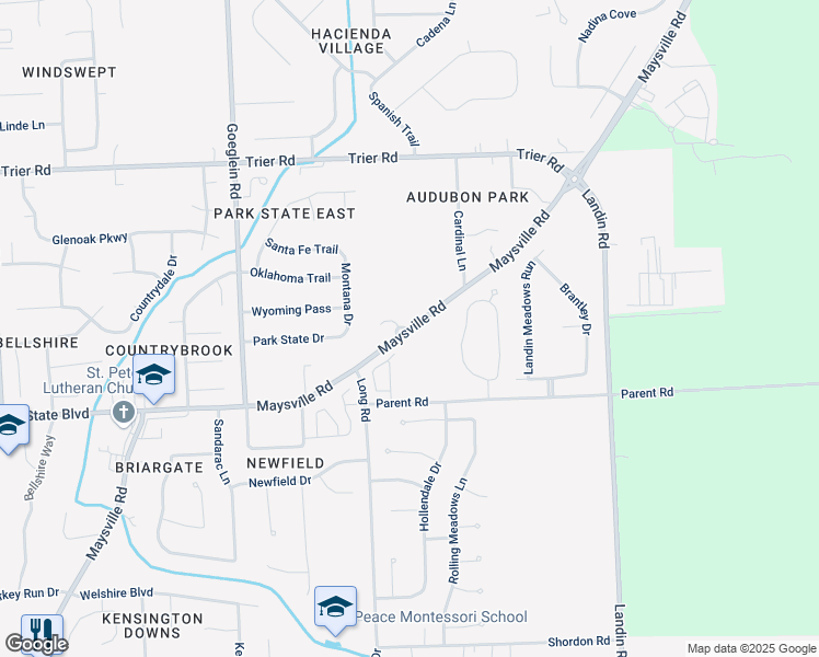 map of restaurants, bars, coffee shops, grocery stores, and more near 8646 Maysville Road in Fort Wayne