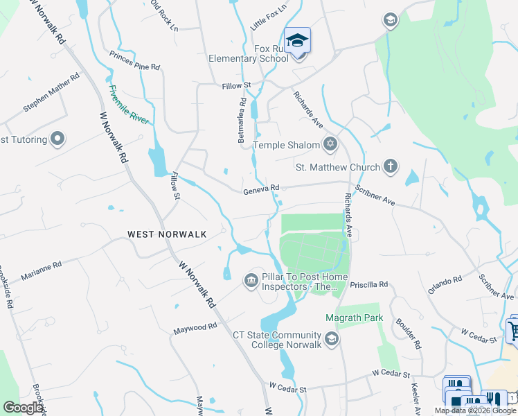 map of restaurants, bars, coffee shops, grocery stores, and more near 22 Bonnybrook Rd in Norwalk