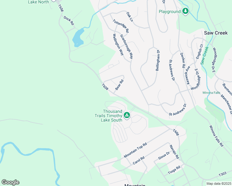 map of restaurants, bars, coffee shops, grocery stores, and more near 104 Bear Road in East Stroudsburg