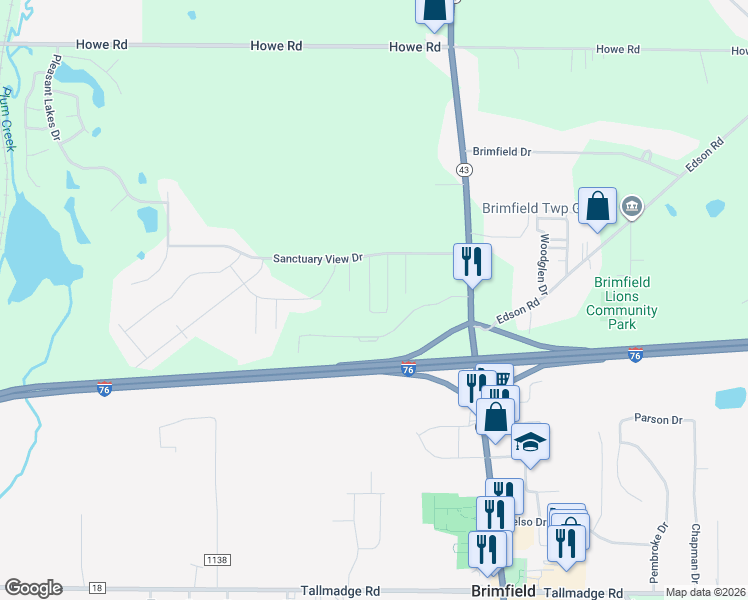 map of restaurants, bars, coffee shops, grocery stores, and more near 63 Lightning Lane in Kent