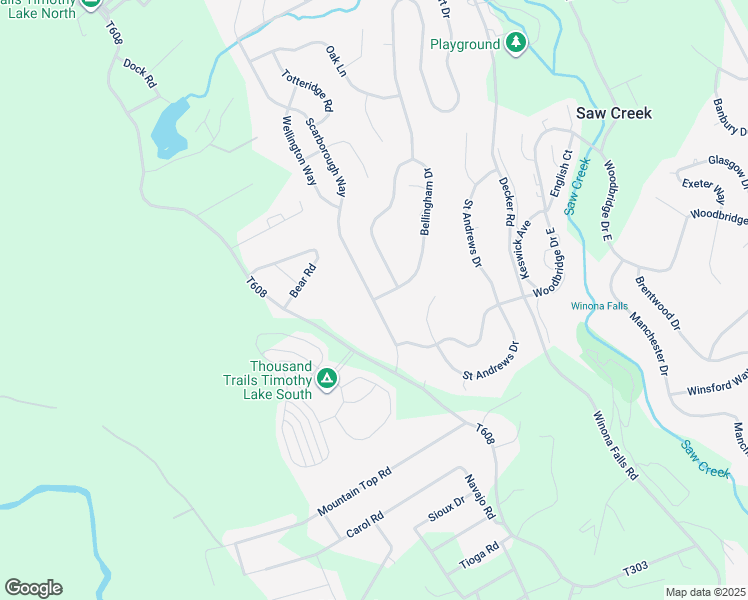 map of restaurants, bars, coffee shops, grocery stores, and more near 2234 Scarborough Way in Bushkill