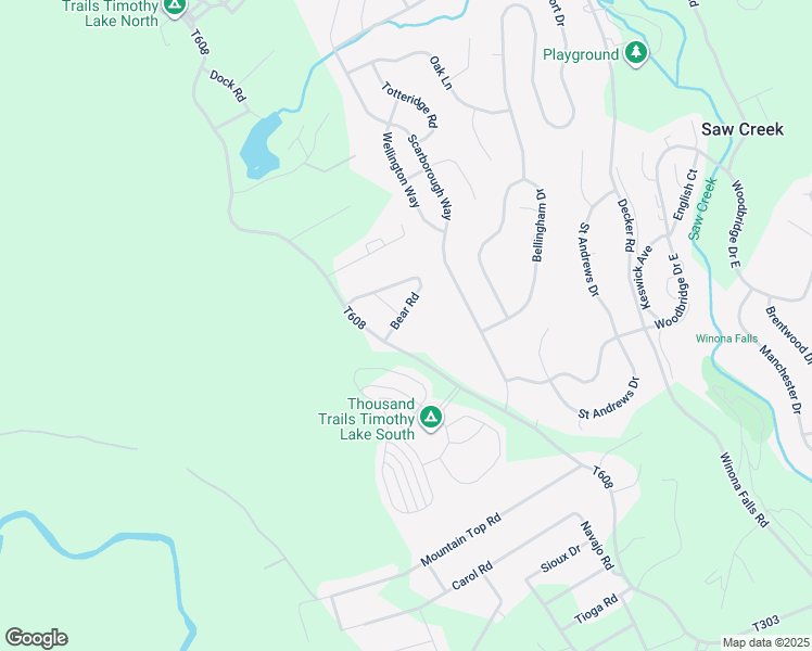 map of restaurants, bars, coffee shops, grocery stores, and more near 112 Bear Road in East Stroudsburg