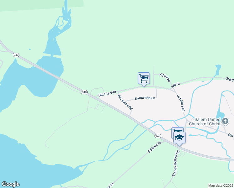 map of restaurants, bars, coffee shops, grocery stores, and more near 145 Altemose Road in Pocono Pines