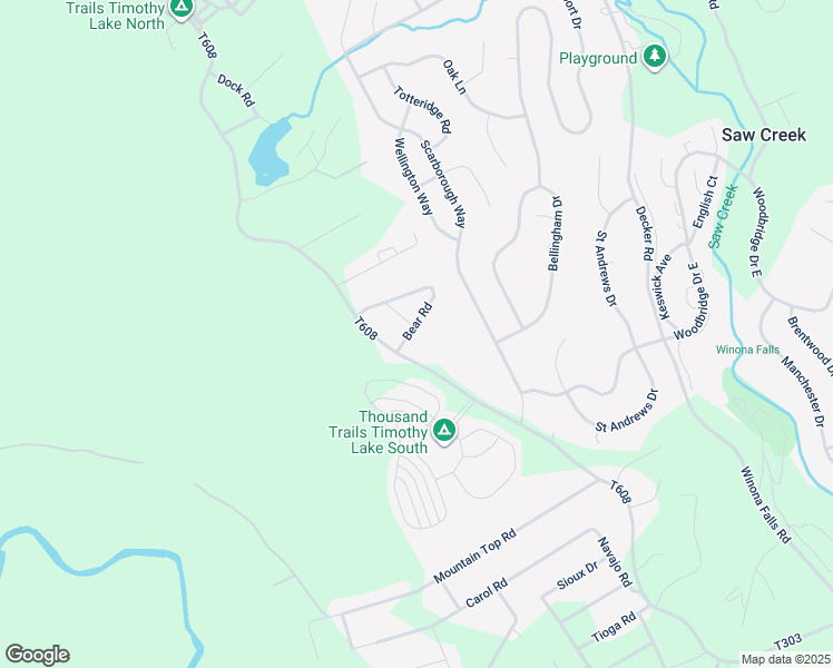 map of restaurants, bars, coffee shops, grocery stores, and more near 112 Bear Road in East Stroudsburg