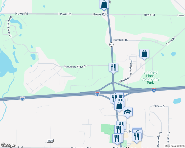 map of restaurants, bars, coffee shops, grocery stores, and more near 28 Lightning Lane in Kent