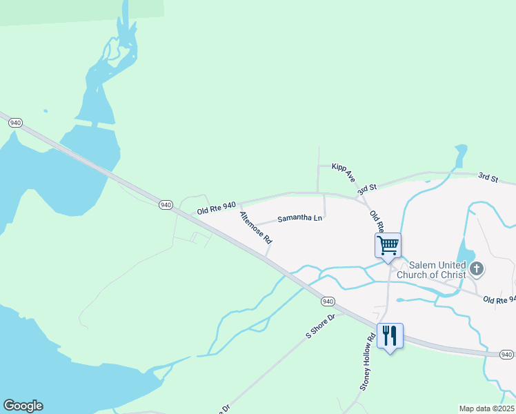 map of restaurants, bars, coffee shops, grocery stores, and more near Old Route 940 in Monroe County