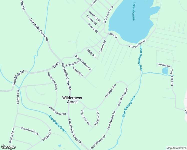 map of restaurants, bars, coffee shops, grocery stores, and more near 352-398 Wood Lane in East Stroudsburg