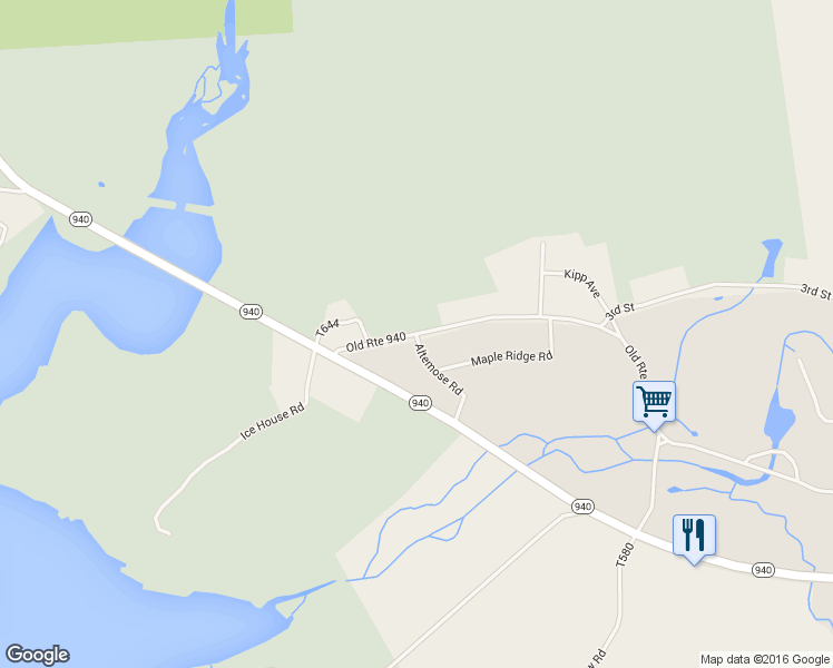 map of restaurants, bars, coffee shops, grocery stores, and more near Old Route 940 in Monroe County