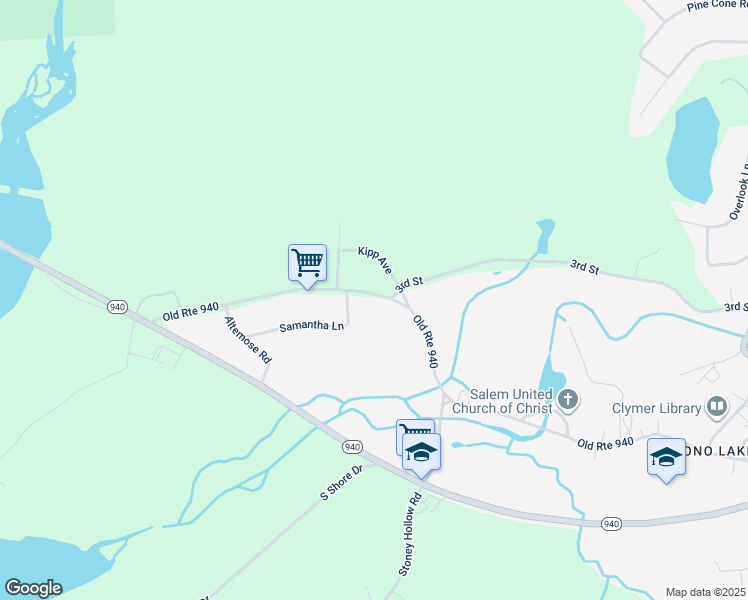 map of restaurants, bars, coffee shops, grocery stores, and more near 210 Old Route 940 in Pocono Pines
