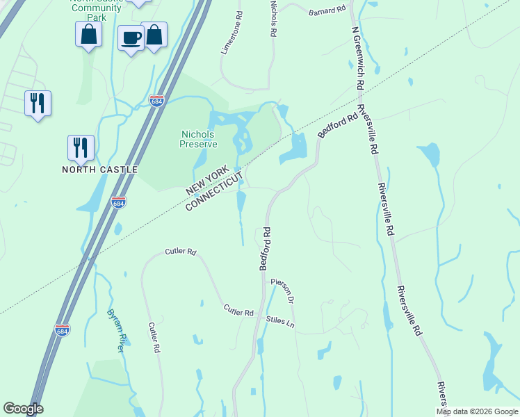 map of restaurants, bars, coffee shops, grocery stores, and more near 210 Bedford Road in Greenwich