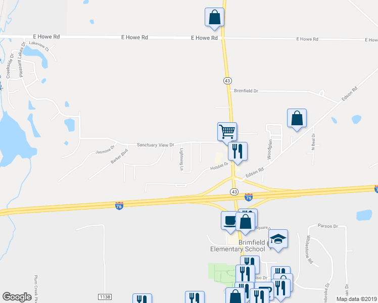 map of restaurants, bars, coffee shops, grocery stores, and more near 21 Lightning Lane in Kent