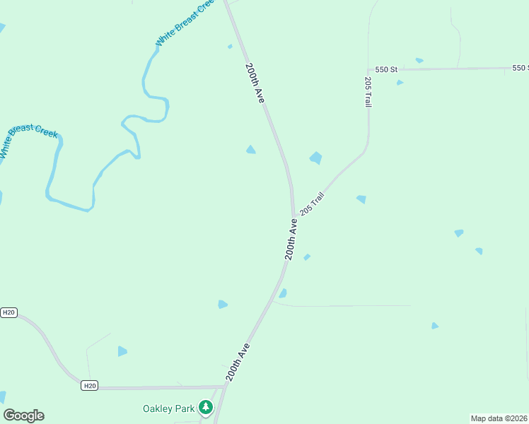 map of restaurants, bars, coffee shops, grocery stores, and more near 54575 200th Avenue in Chariton